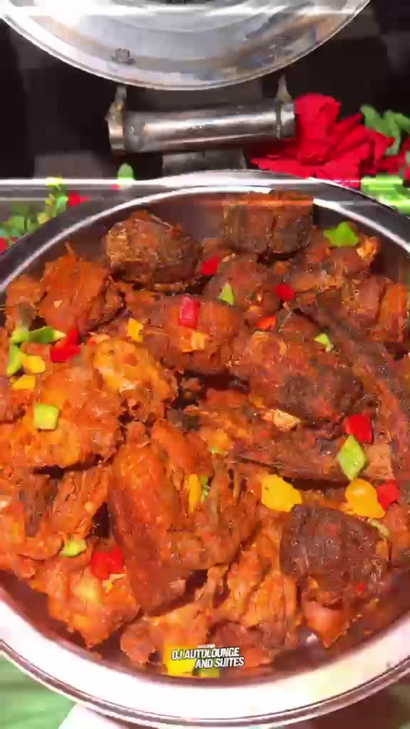 A tray of peppered meat from the opening event